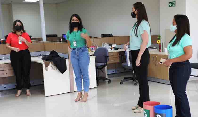 Tribunal de Justiça faz sensibilização para a coleta seletiva no edifício-sede