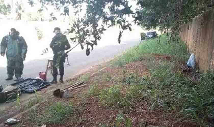 PMRO encontram artefatos explosivos em veículo abandonado