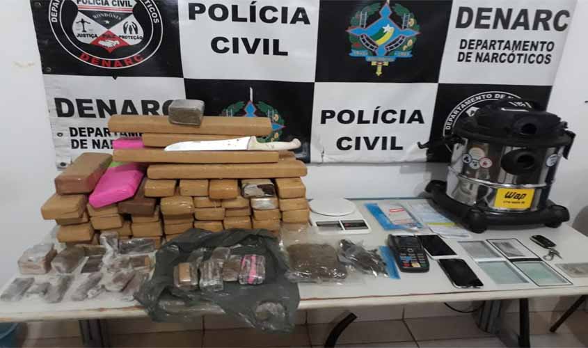Denarc prende suspeito com 40 quilos de maconha em condomínio na capital