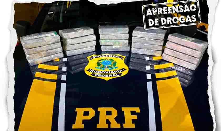 Em Ji-Paraná/RO, PRF apreende 21.18 Kg de cocaína