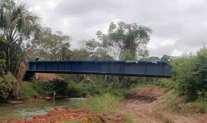 DER avança na construção da ponte sobre o rio Canário na RO-391, em Chupinguaia