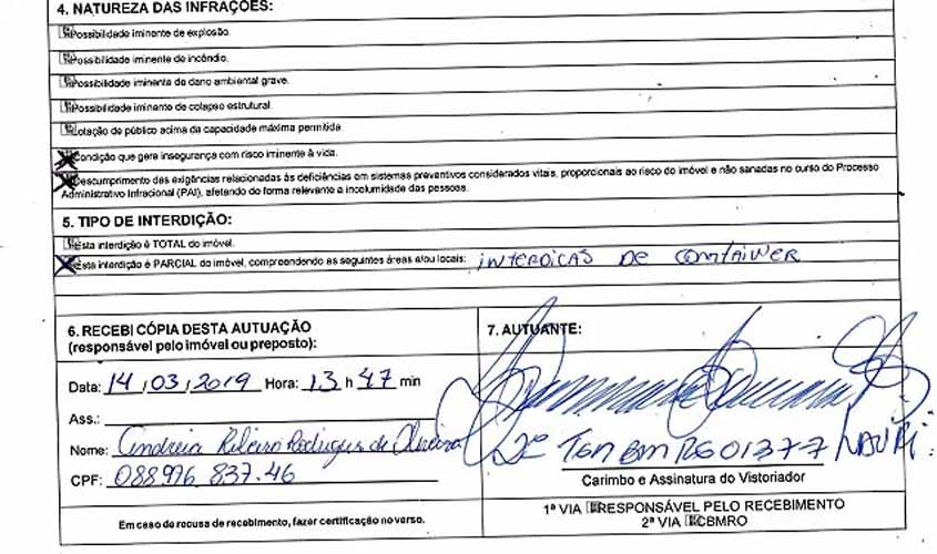 Escolas de lata do Governo de Rondônia apresentam risco iminente de explosão incêndio