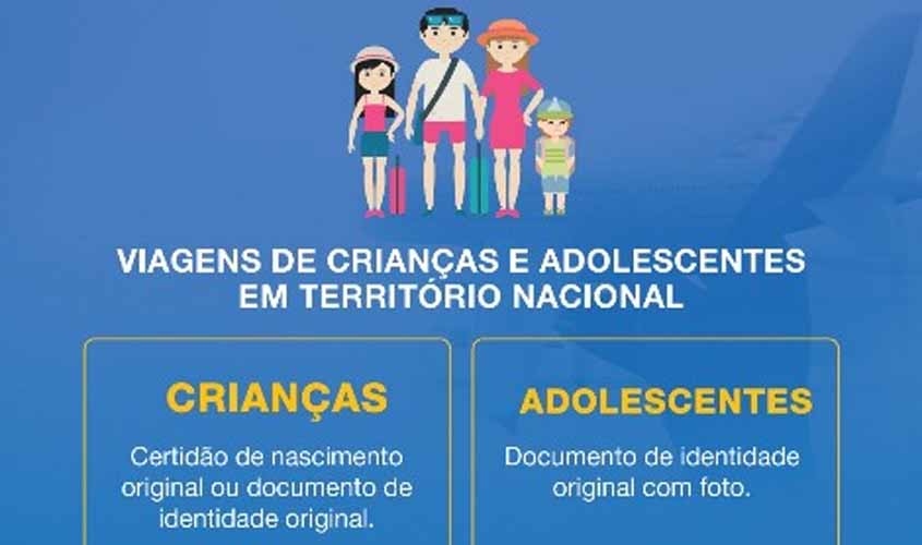 Juizado da Infância alerta sobre mudança na lei para viagens de menores