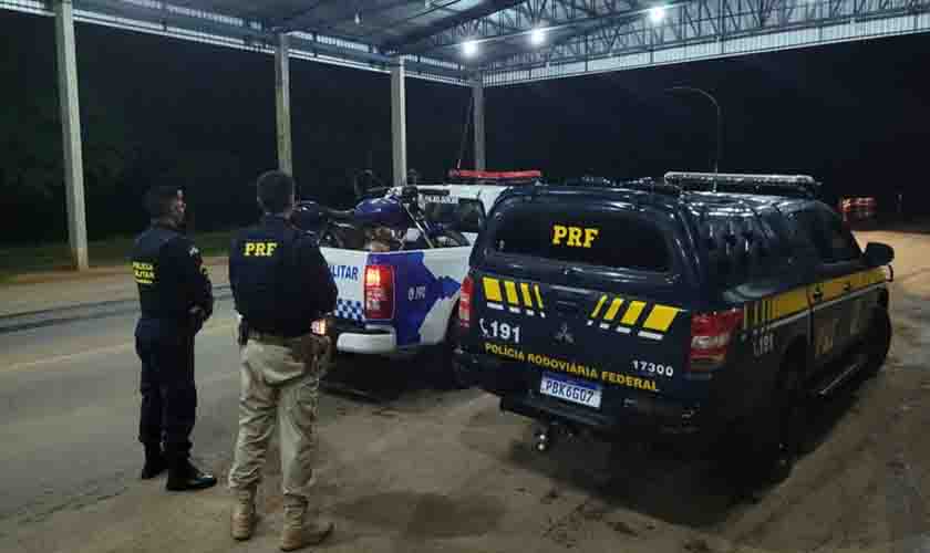Em Ariquemes/RO, PRF recupera moto com registro de roubo/furto