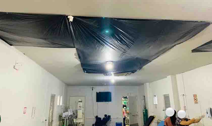 Cremero realiza interdição ético-profissional no Hospital Infantil Cosme e Damião; parte do teto desabou sobre leito de criança