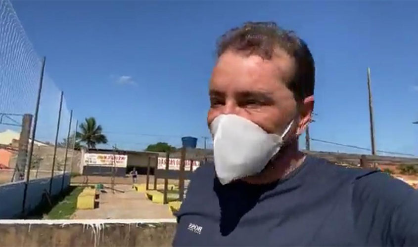 Prefeito Hildon Chaves vistoria obras da Praça do Parque Ceará