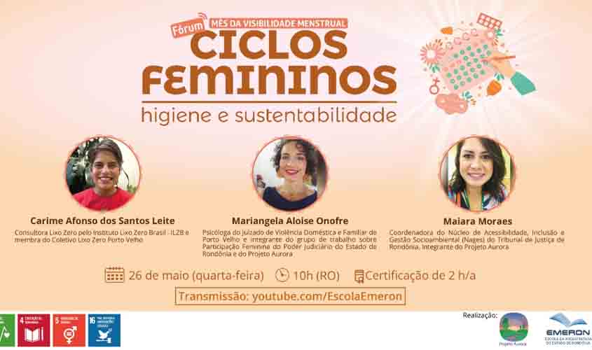 Mês da Visibilidade Menstrual é celebrado com fórum virtual sobre Higiene Menstrual e sustentabilidade