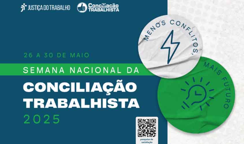 TRT-14 pauta mais de mil processos para a Semana da Conciliação Trabalhista 2025