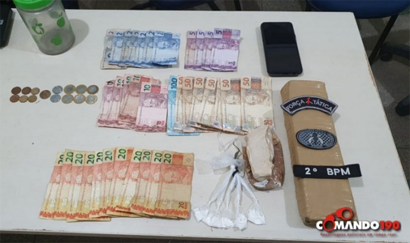 PM acaba com venda de drogas que funcionava no Canal Verde e apreende mais de 01 Kg de drogas