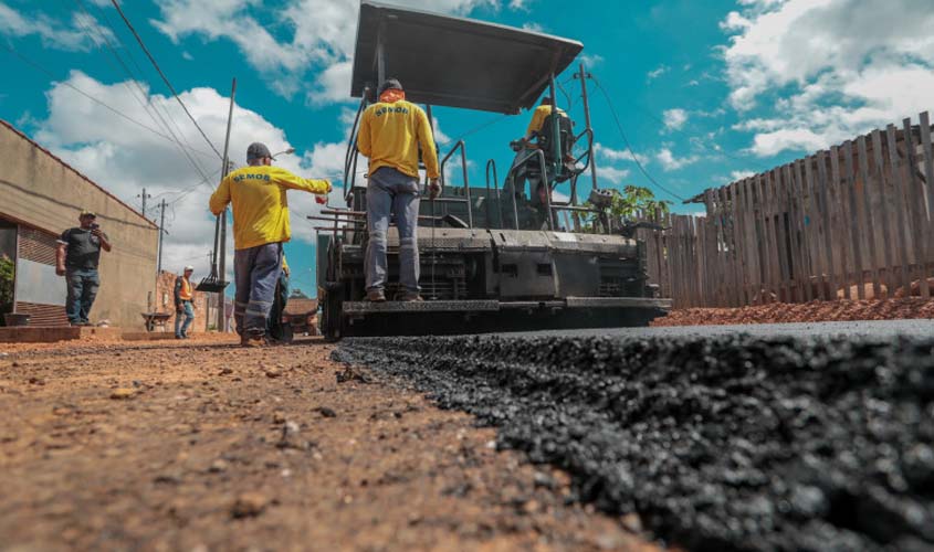 Parceria entre a Prefeitura de Porto Velho e Estado antecipa obras de pavimentação em um ano