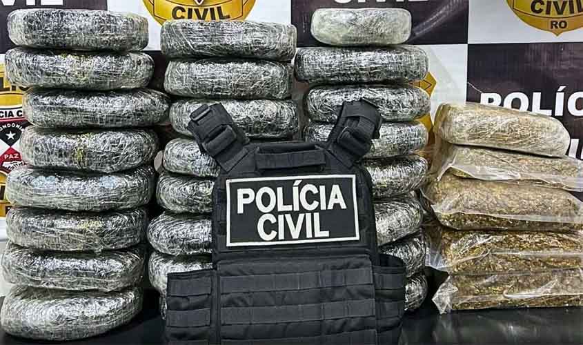 POLÍCIA CIVIL APREENDE 30 QUILOS DE MACONHA EM SÃO MIGUEL DO GUAPORÉ