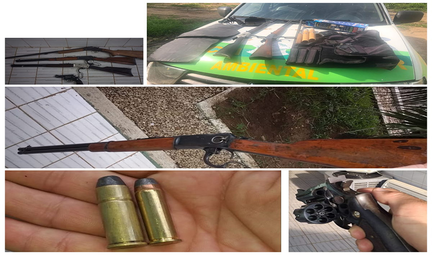 BPA apreende quatro armas de fogo na linha dois em Candeias do Jamari
