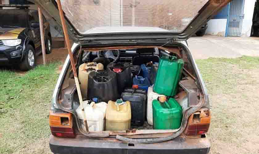 Polícia Militar em Guajará-Mirim apreende menor de idade com mais de 500 litros de combustível contrabandeado