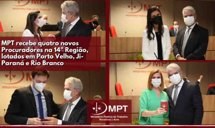 MPT recebe quatro novos Procuradores na 14ª Região, lotados em Porto Velho, Ji-Paraná e Rio Branco
