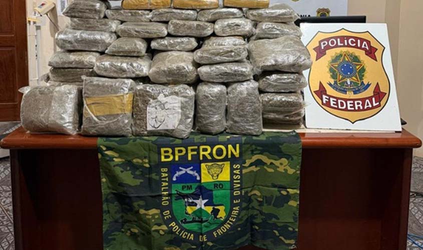 PF apreende 100 kg de skunk e prende dois homens em RO