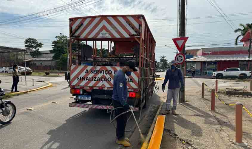 Autarquia Municipal de Trânsito e Transporte intensifica manutenção da sinalização viária