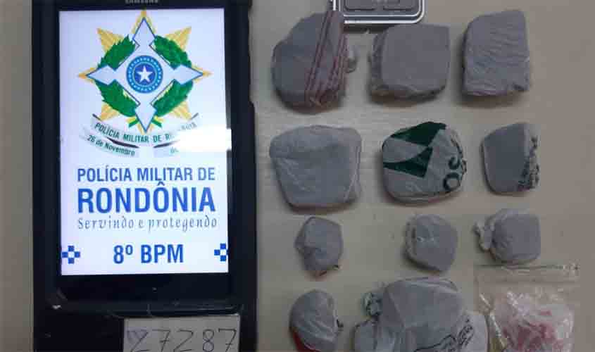 Polícia Militar prende passageiro de mototaxista por tráfico de drogas