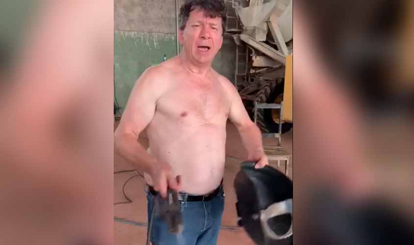 Ex-governador de RO testa solda, fumaça e faísca contra a Covid-19; VÍDEO