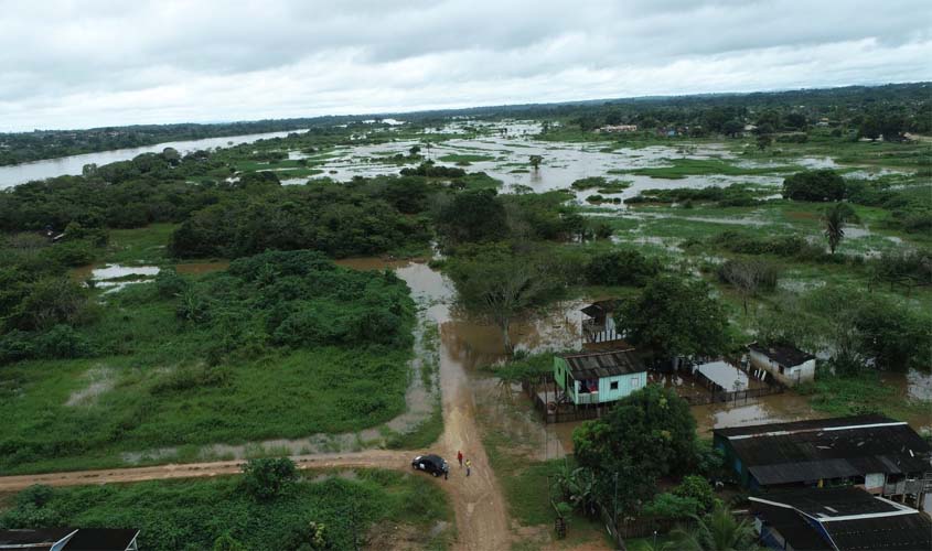 Defesa Civil emite Alerta Laranja e informa que nível rio Machado continua a subir