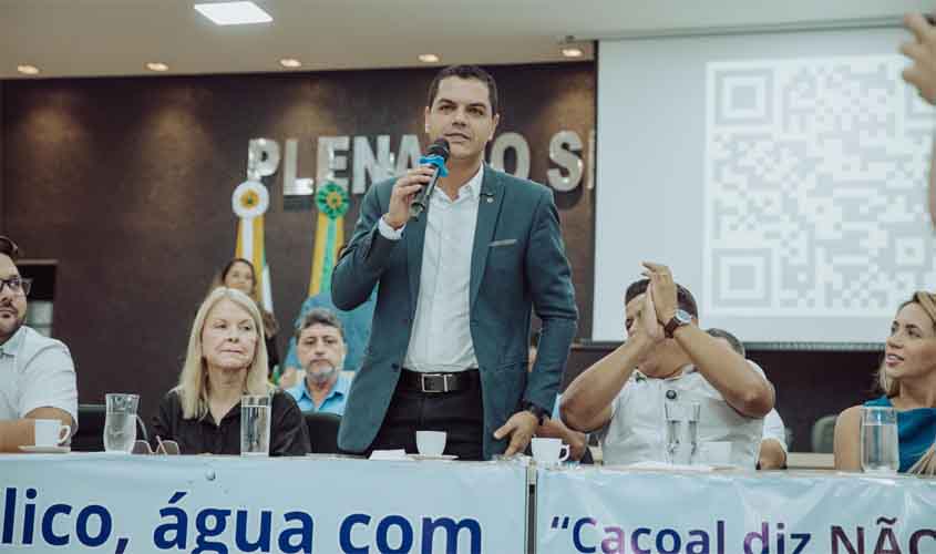 Deputado Cássio Gois reforça posicionamento contrário à privatização do Saae em audiência pública em Cacoal