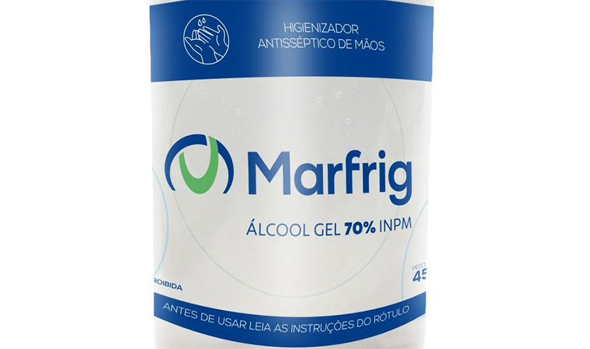 Marfrig doa 1.500 frascos de álcool gel para duas instituições de Ji-Paraná