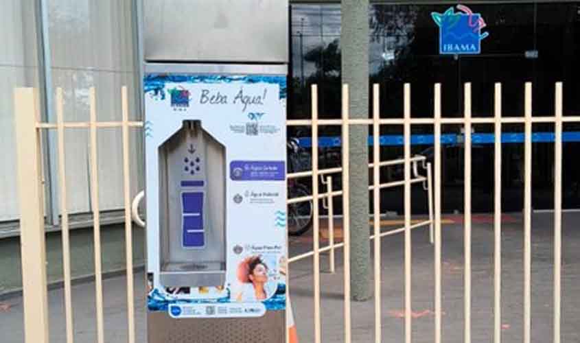 Ibama instala bebedouro público em frente à superintendência em Porto Velho