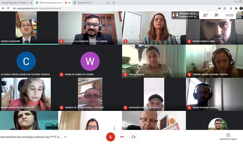 Justiça do Trabalho de Rondônia e Acre encerra primeira correição telepresencial em Porto Velho com resultado positivo