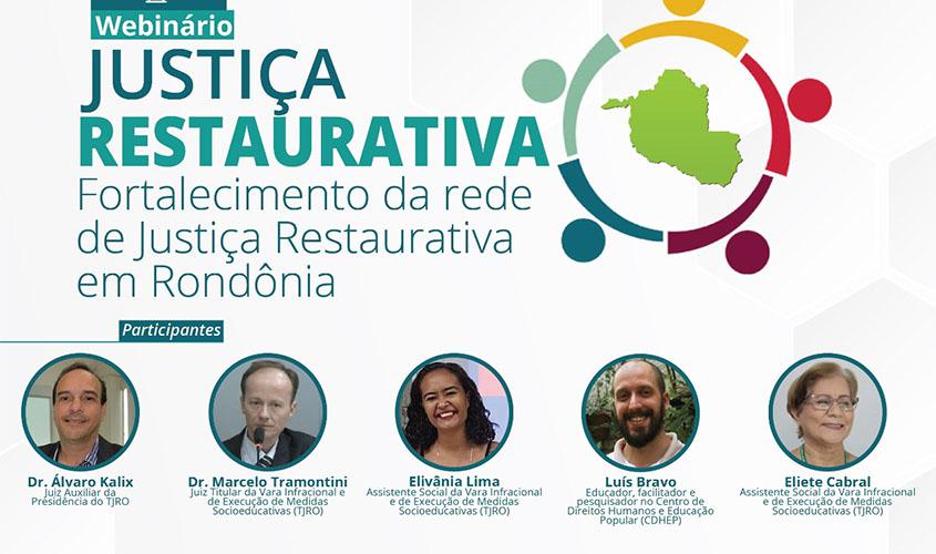 Webinário sobre justiça restaurativa em Rondônia fortalecerá rede