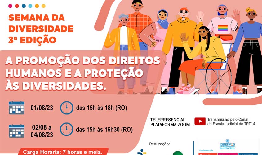 TRT14 fará semana da diversidade em Rondônia