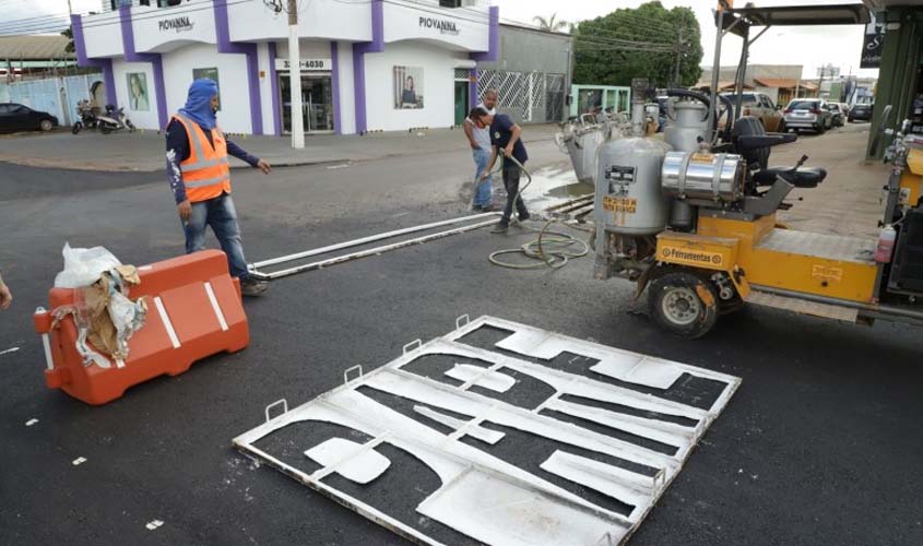 Prefeitura intensifica sinalização de trânsito em regiões de Porto Velho