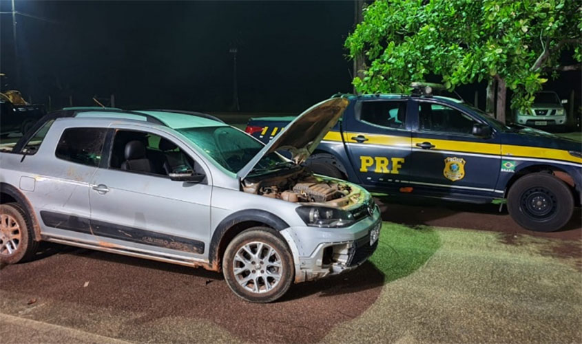 PRF e PM recuperam automóvel, roubado em Contagem/MG, durante fiscalização na BR 364