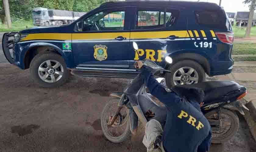 Em Ariquemes/RO, PRF identifica motocicleta adulterada