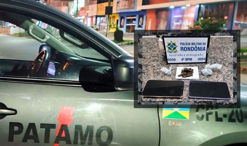 Patamo do 4° BPM realiza apreensão de drogas durante abordagem