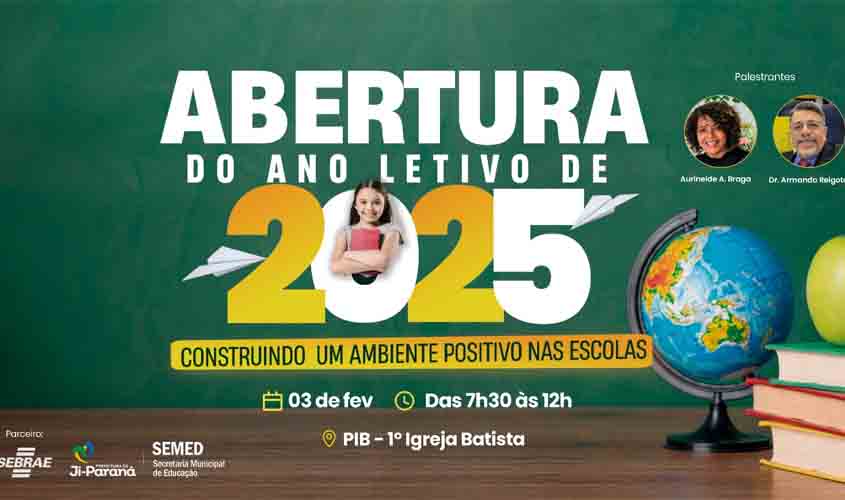 Semed promoverá ‘Abertura do Ano Letivo’ em 3 de fevereiro