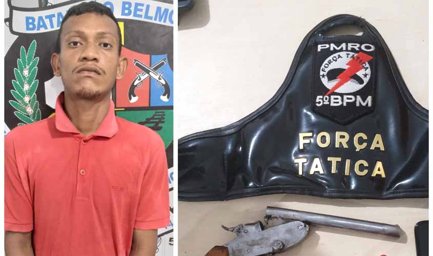 Jovem é preso portando arma de fogo na zona leste