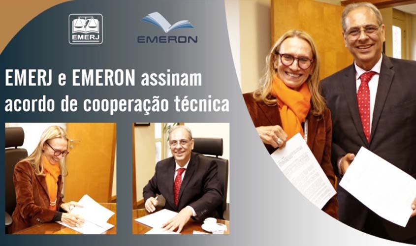 Escolas da Magistratura de Rondônia e do Rio de Janeiro assinam acordo para difundir conhecimentos jurídicos