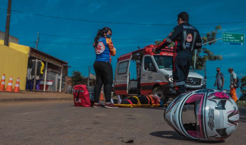 Colisão entre carro e moto lidera estatística de atendimento a vítimas de acidentes de trânsito no Samu