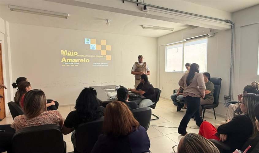 Palestra conscientiza servidores sobre cuidados no trânsito