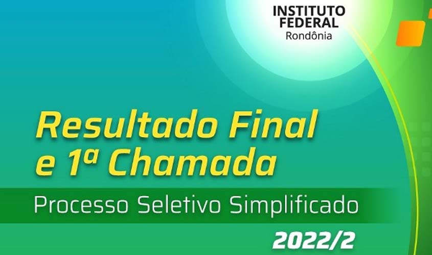 Aprovados em primeira chamada estão convocados para a matrícula no IFRO