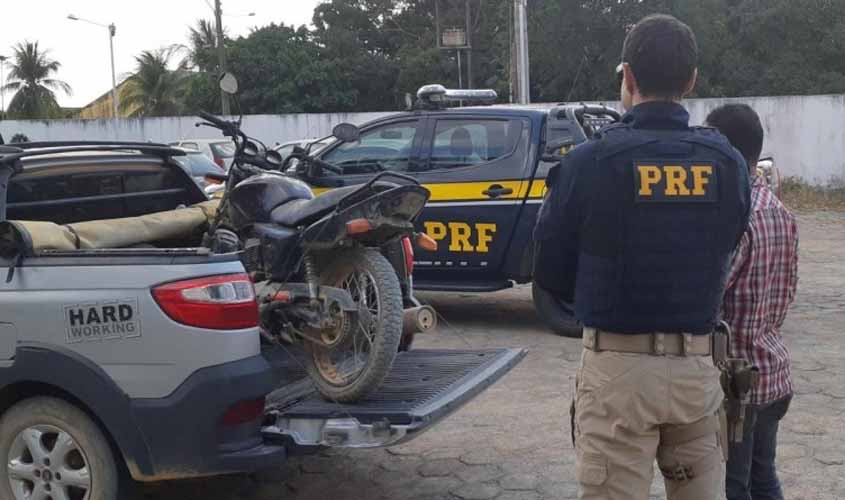 PRF apreende moto adulterada em Alto Paraíso