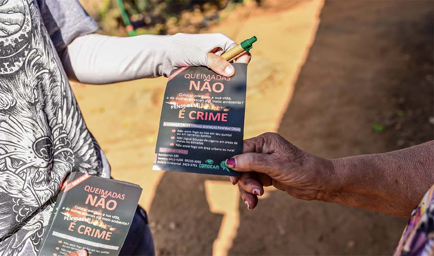 Ação educativa sensibiliza a população sobre perigos de queimadas
