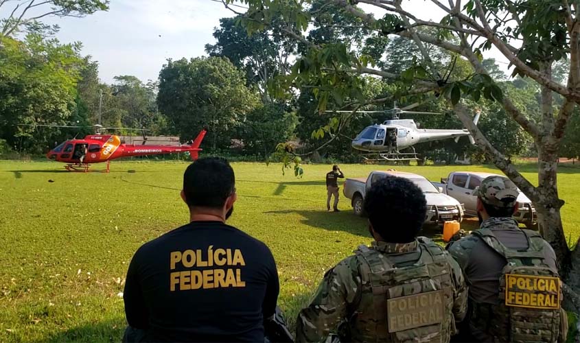 PF combate atividades ilegais de garimpo e extração de madeira em Rondônia