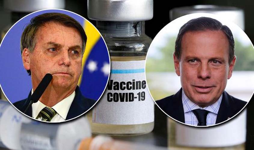 Guerra da vacina antecipa disputa na direita entre Doria e Bolsonaro