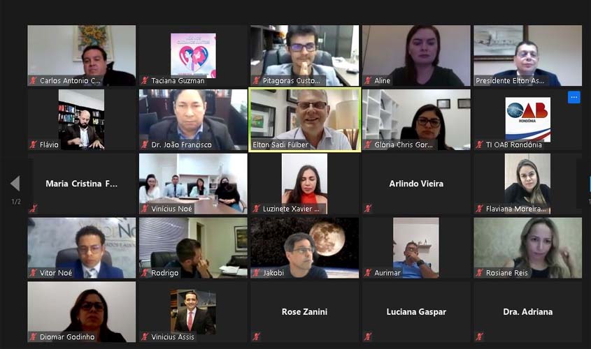 OABRO participa de Audiência Pública sobre retorno das audiências e atendimentos presenciais no TRT-14