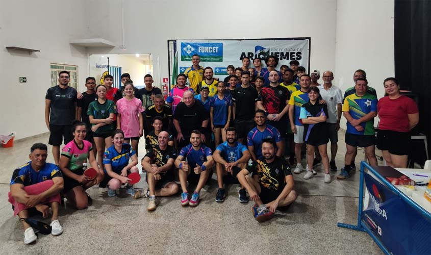 Prefeitura realiza 3º Open Funcet de Tênis de Mesa