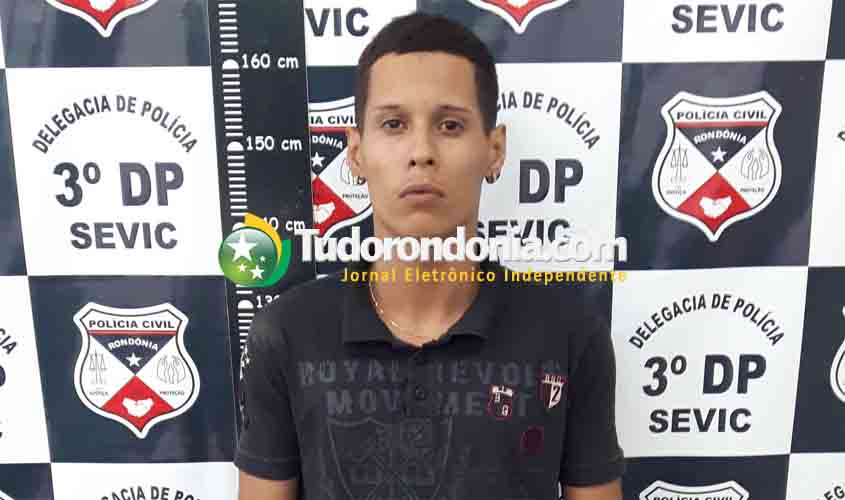 Ladrão é preso após invadir estabelecimento comercial e fazer roubo simulando estar armado