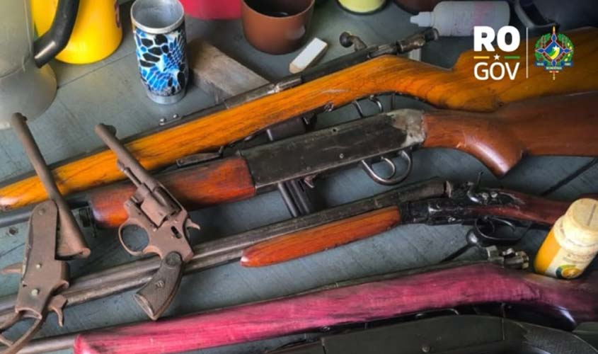 DEAM de Cacoal cumpre mandado e apreende armas