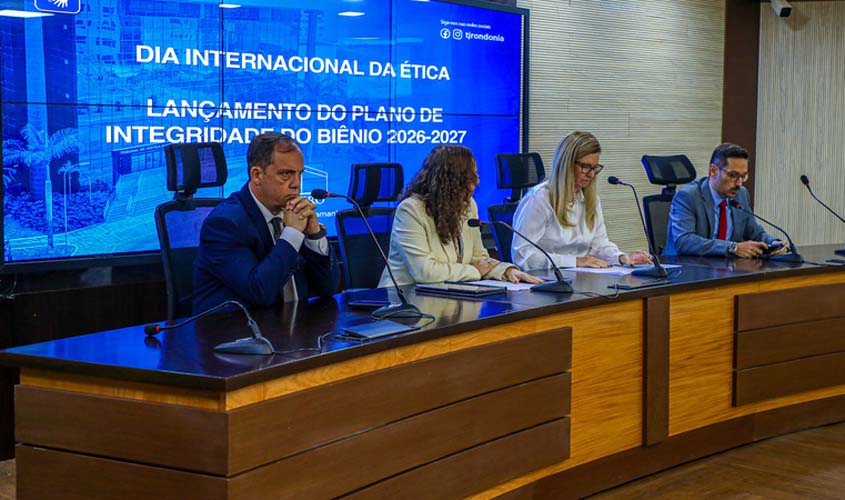 TJRO lança Plano de Integridade 2026-2027