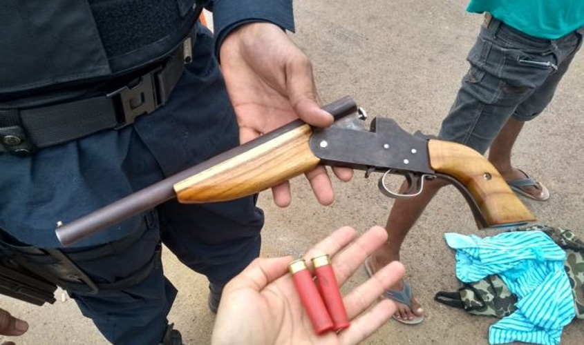 Policiais do 7º BPM apreendem quatro armas de fogo