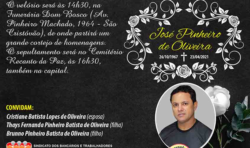 Sindicalistas, amigos,familiares e admiradores farão homenagem ao presidente do SEEB-RO neste sábado:Confira os locais e horários